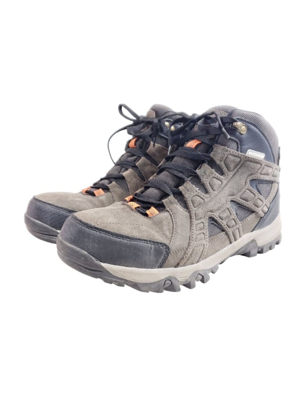 Eddie Bauer Mens Size 10.5 Waterproof Hiking Boots Gray Suede & Mesh - Picture 2 of 9